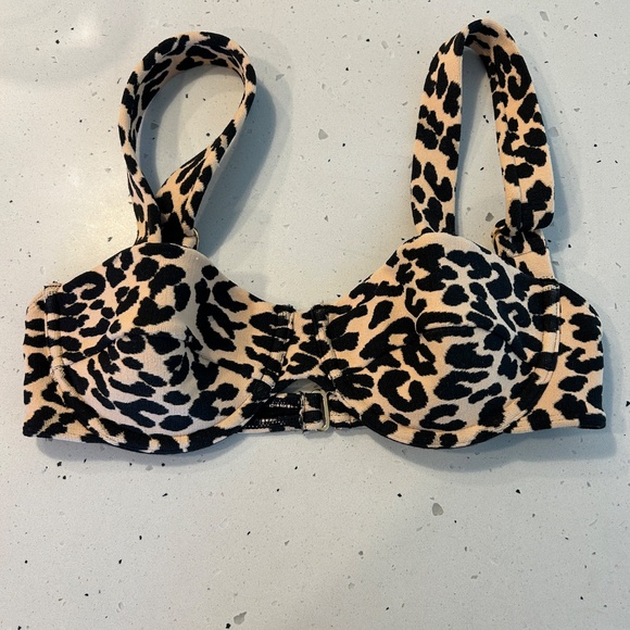 Montce Swim Leopard Balconette Top + High Waisted Bottom - Picture 2 of 8